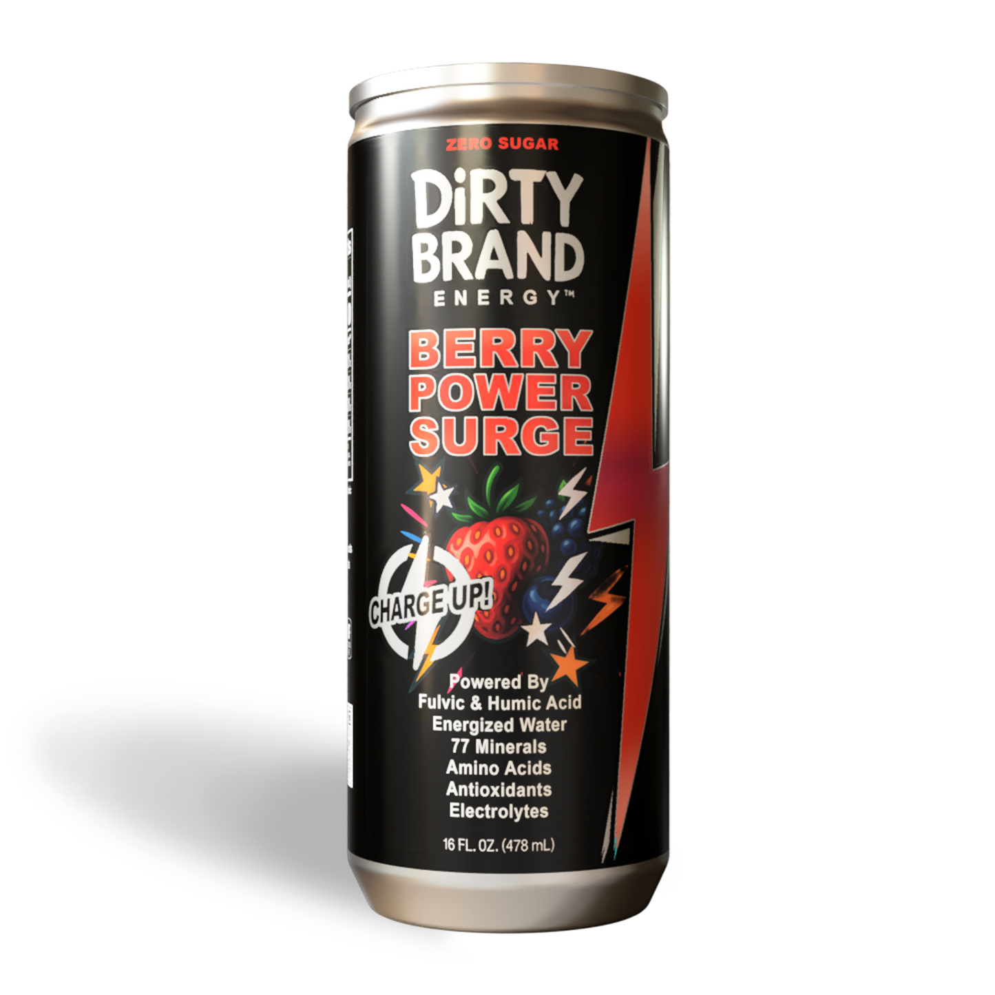 Dirty Brand Energy™ – Berry Power Surge (16 oz)