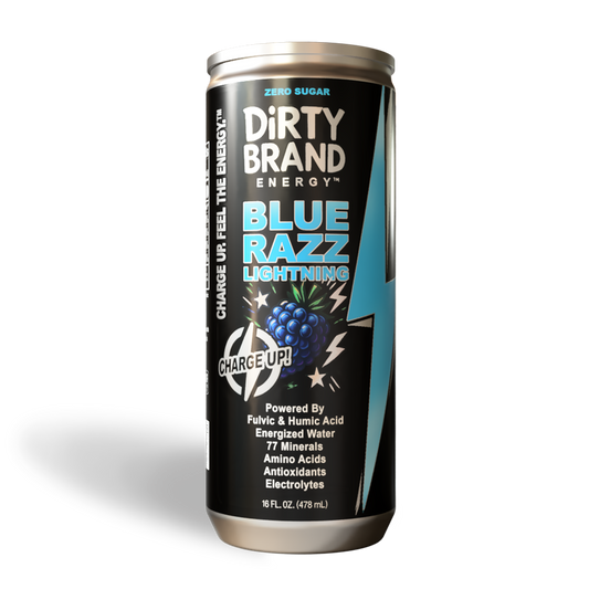 Dirty Brand Energy™ – Blue Razz Lightning (16 oz)