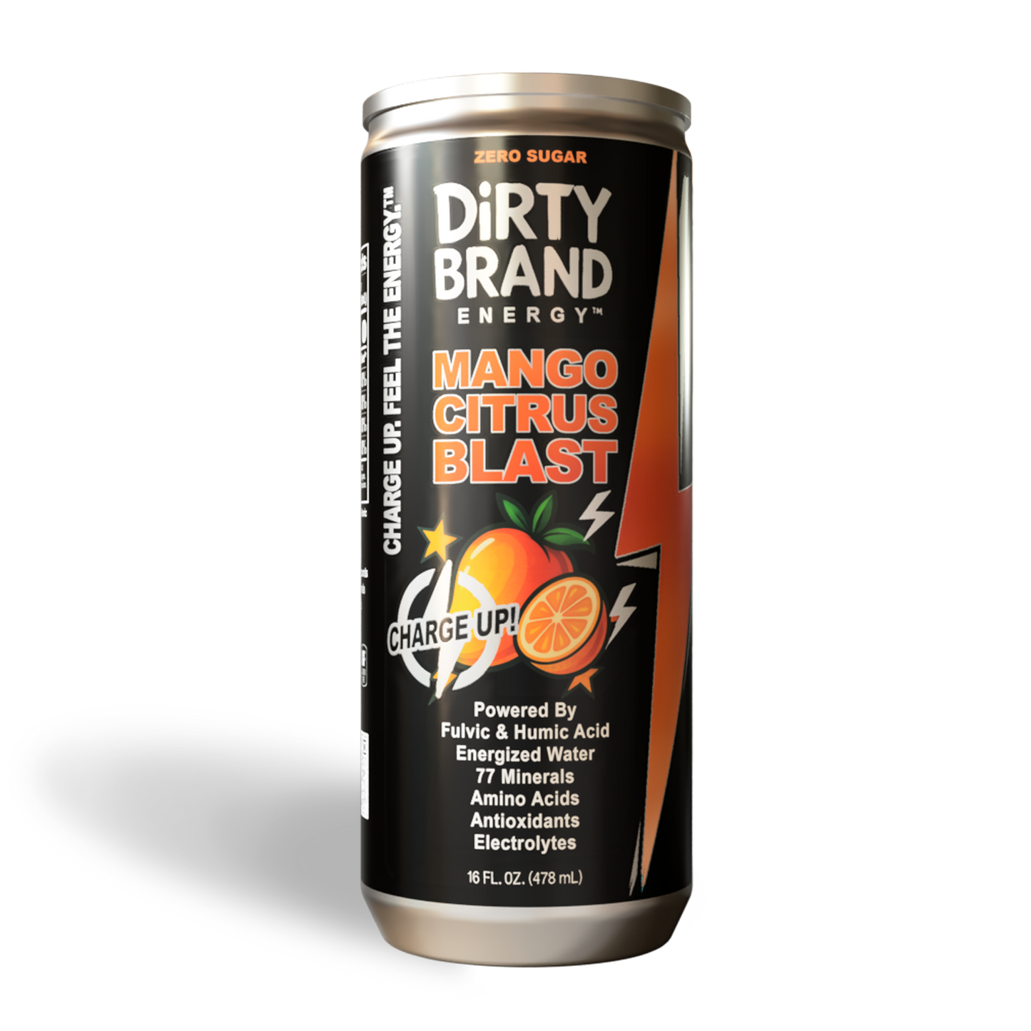 Dirty Brand Energy™ – Mango Citrus Blast (16 oz)