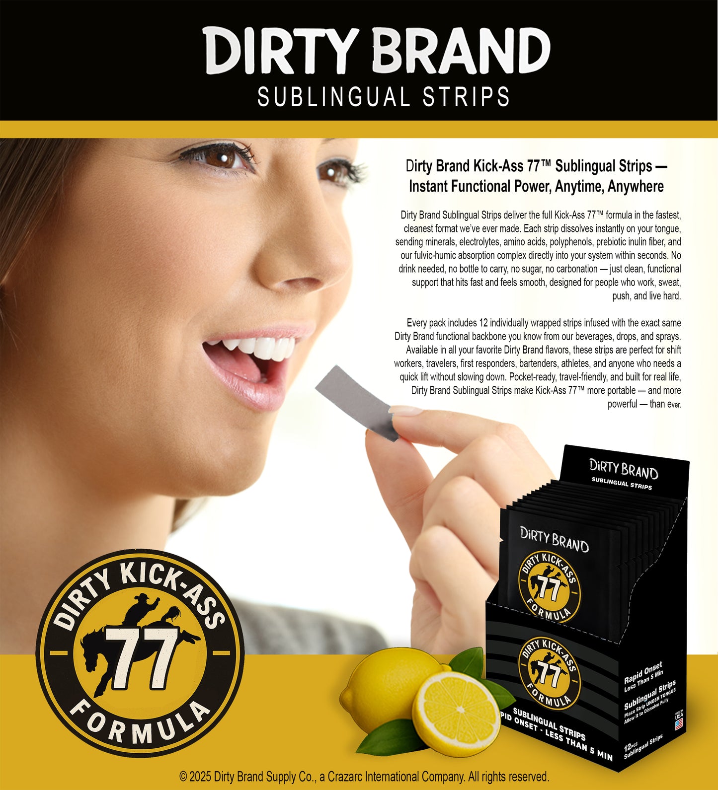 Dirty Brand Kick-Ass 77™ Sublingual Strips