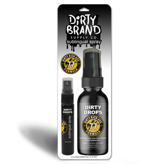 Dirty Brand Sublingual Spray — 2 oz + Free 0.5 oz Travel Size